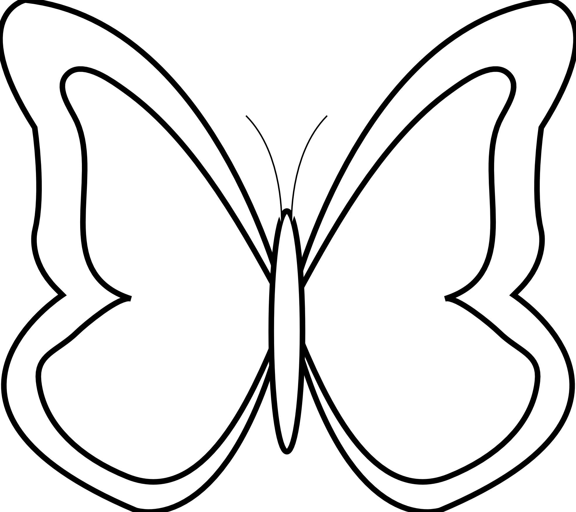 Butterflies Clip Art Black and White