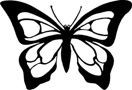 Butterflies Clip Art Black and White