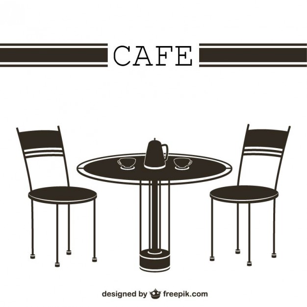 Cafe Tables and Chairs Vector