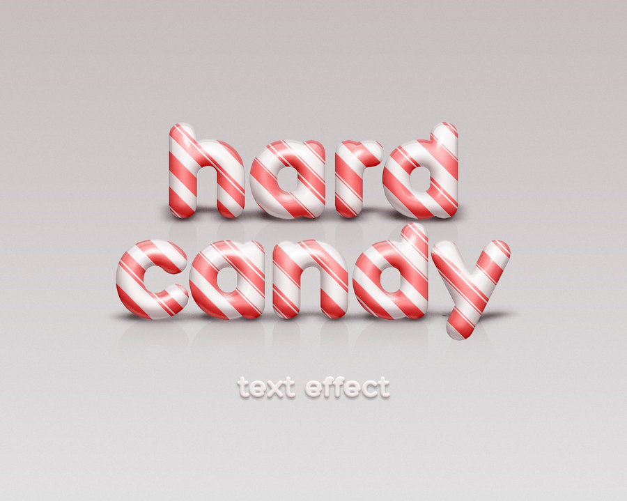 Candy Cane Text Effect