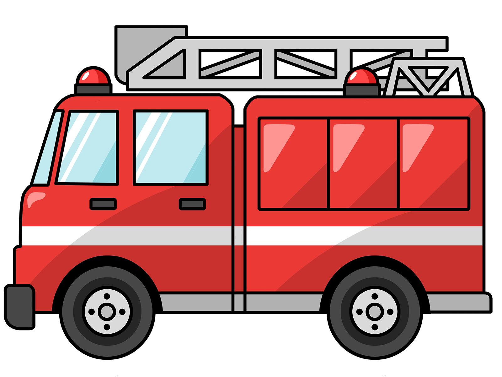 Cartoon Fire Truck Clip Art