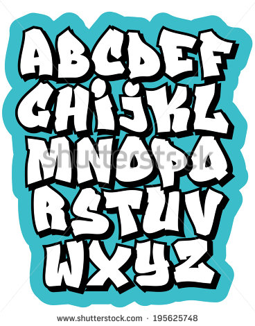 Cartoon Graffiti Alphabet