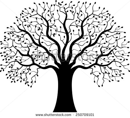 Cartoon Tree Silhouette