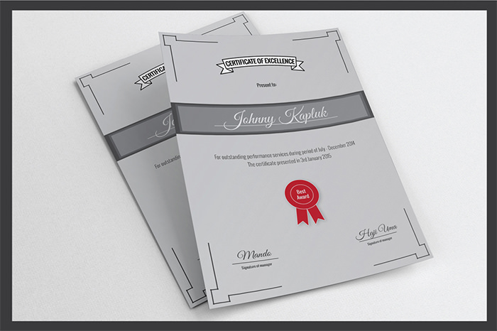 Certificate of Excellence Template Download