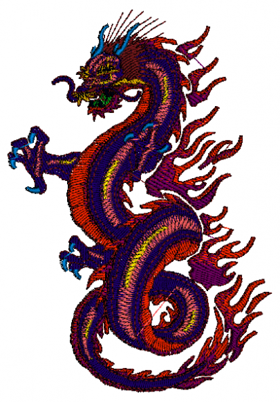 Chinese Dragon Embroidery Design