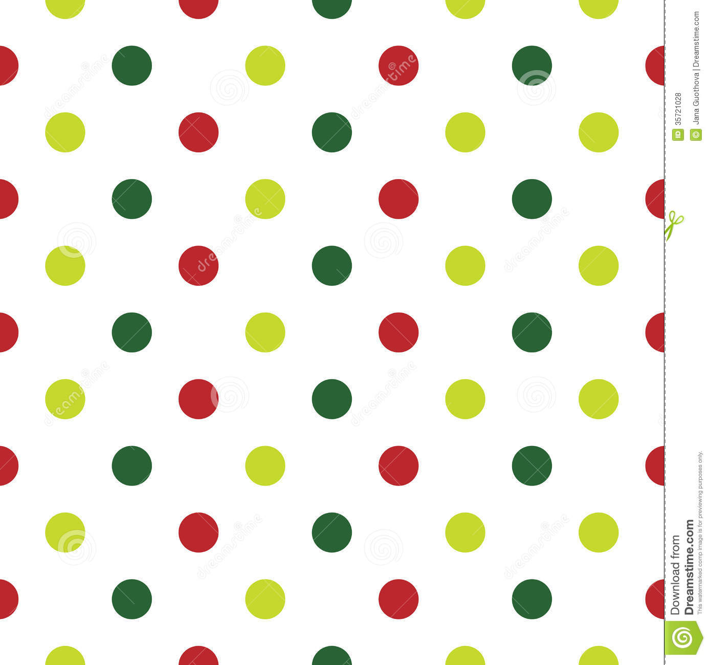 Christmas Red and Green Polka Dot Background