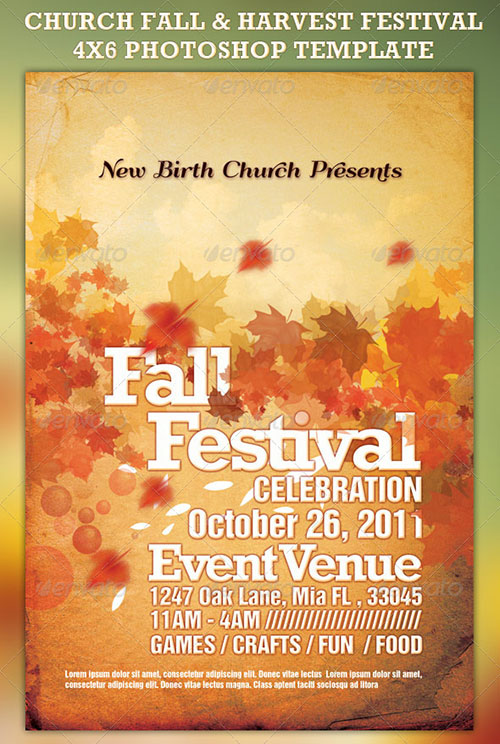 Church Fall Festival Flyer Templates