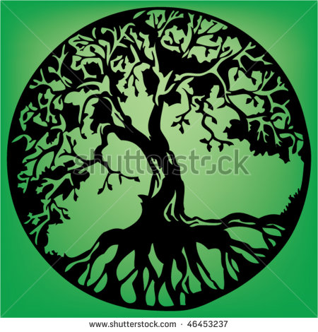 Circle of Life Tree Silhouette