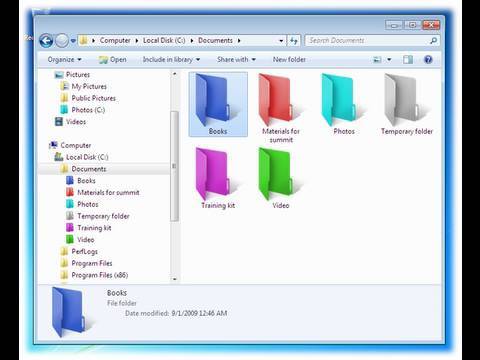 Color Folder Icons Windows 7