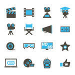 Colored Movie Camera Icon