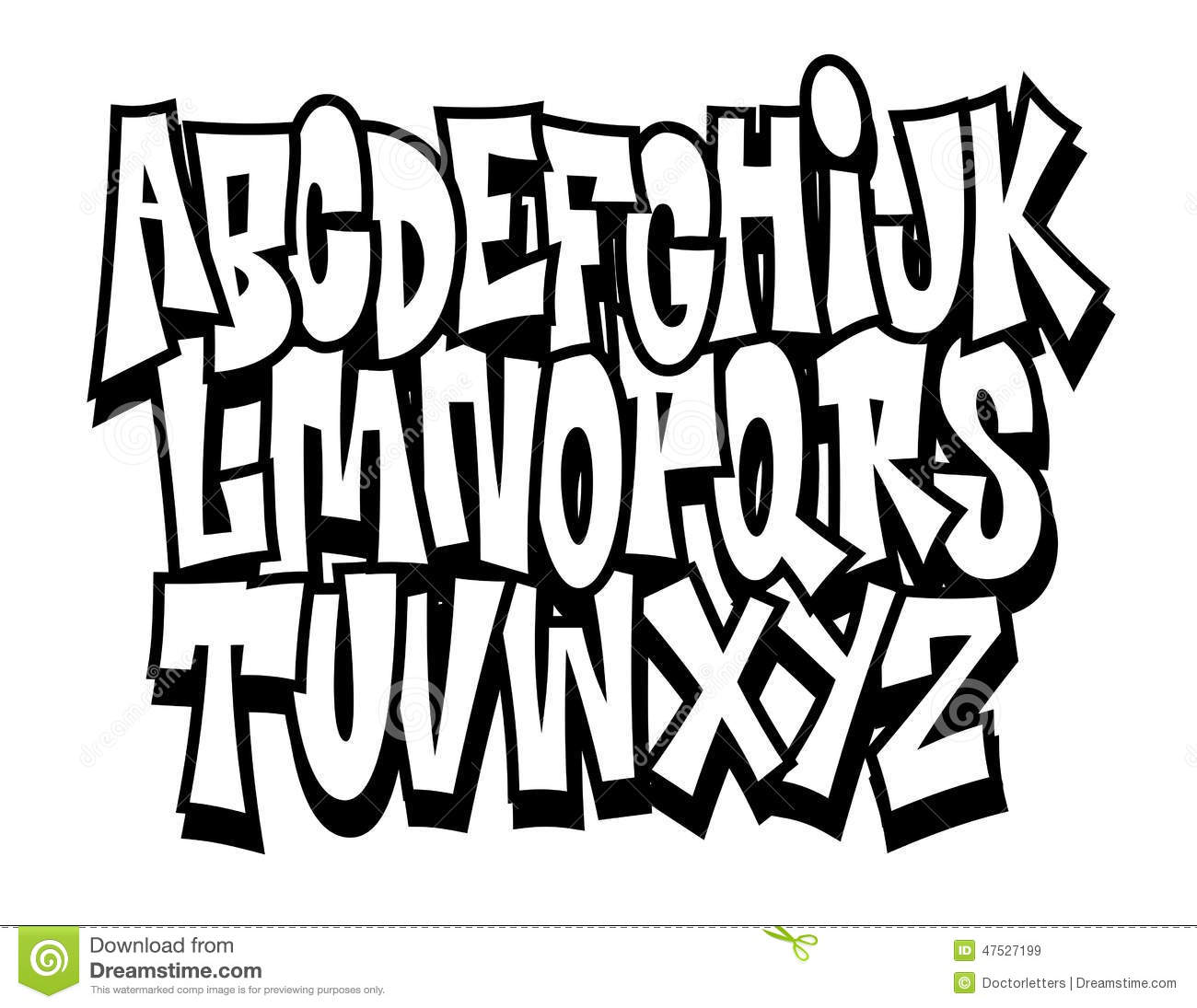 Comic Cartoon Font Alphabet Doodle Vector