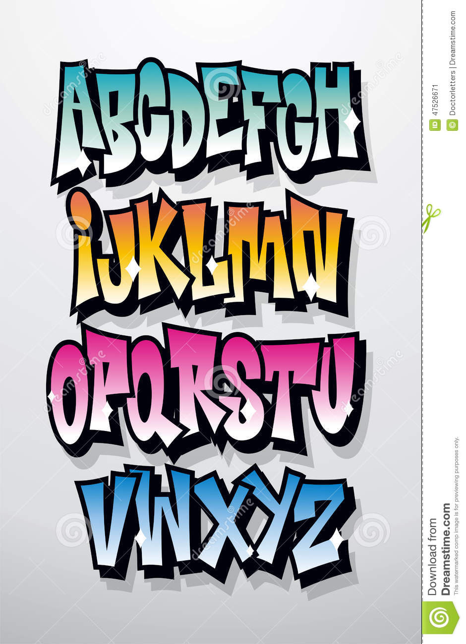 Comic Cartoon Font Alphabet Doodle Vector