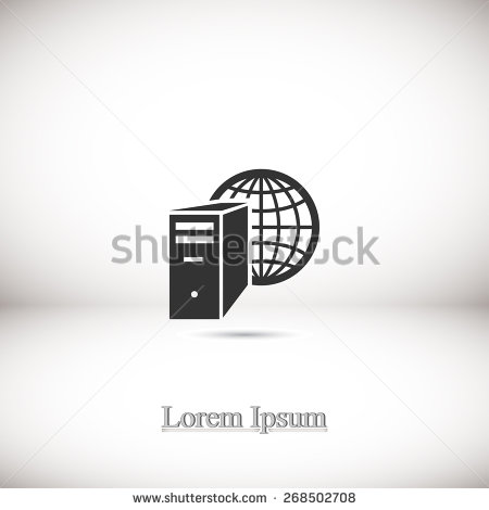 Computer Server Icon Vector