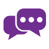 Contact Us Icon Purple