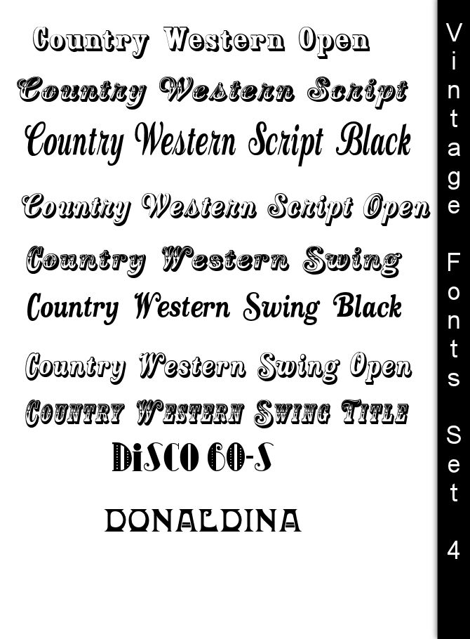 8 Western Script Font Images