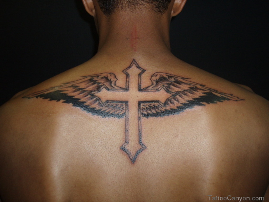 Cross with Wings Tattoos for Men Cross with Wings Tattoos for Men