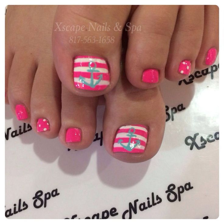 Cute Anchor Toe Nail Designs Cute Anchor Toe Nail Designs