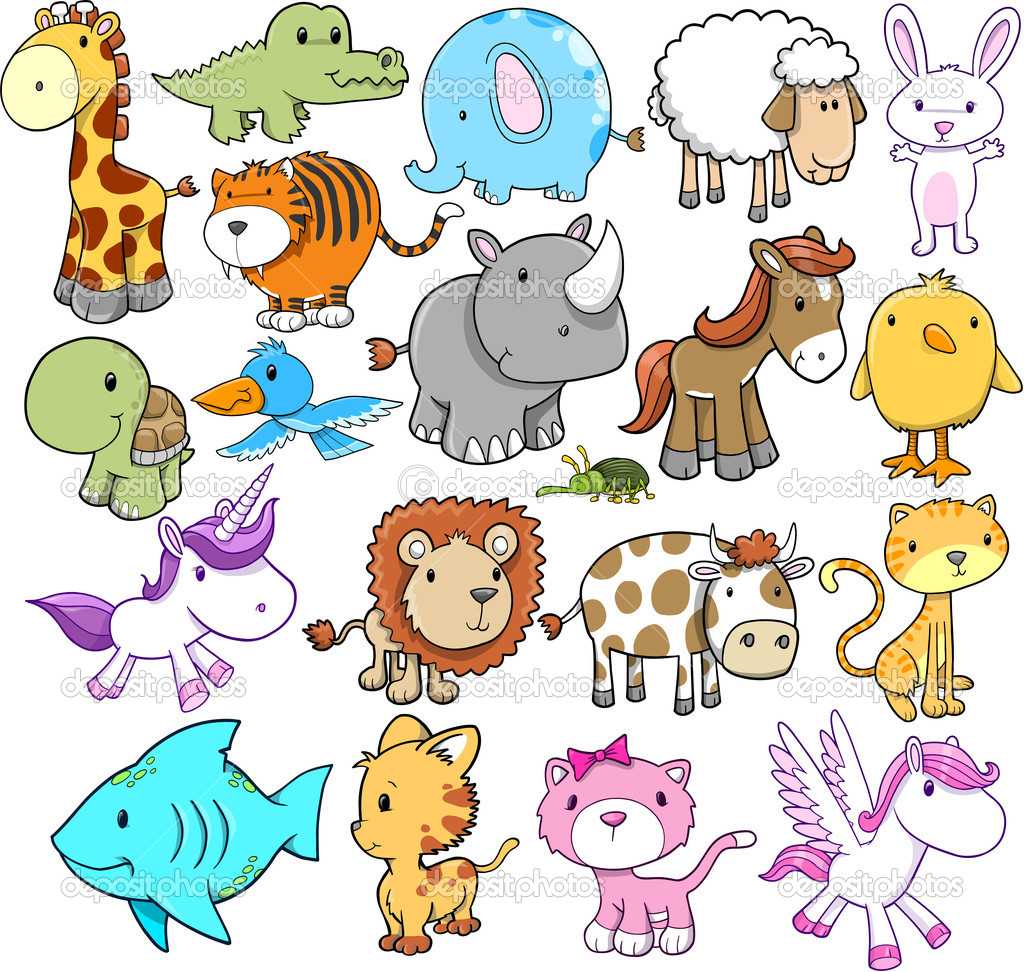 Cute Animal Vector Illustrations