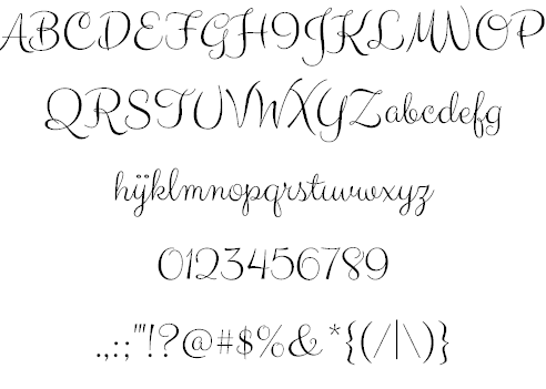 Cute Script Fonts Alphabet