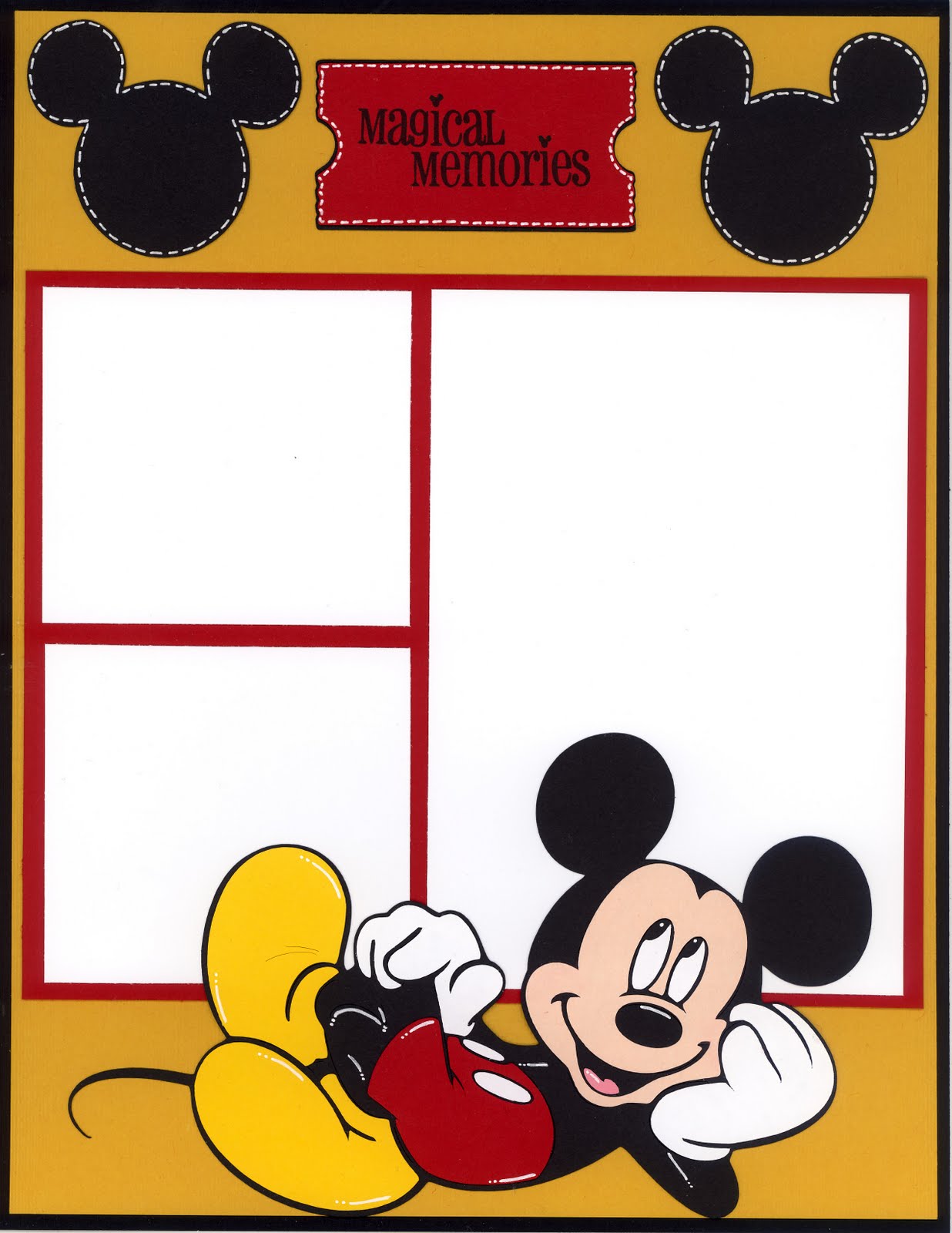 Disney Mickey Mouse Scrapbook Page Disney Mickey Mouse Scrapbook Page