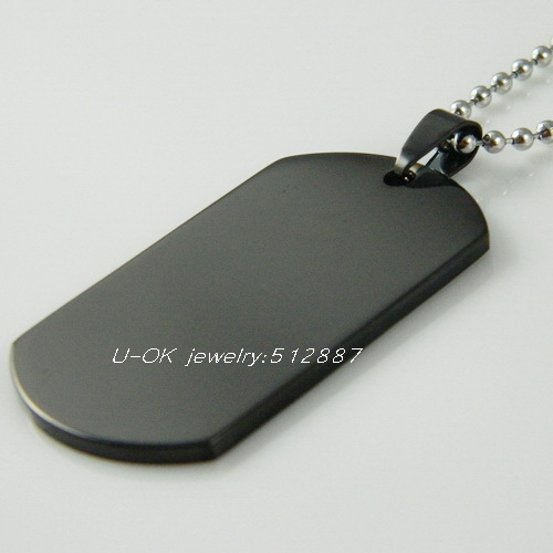 Dog Tag Pendants Black