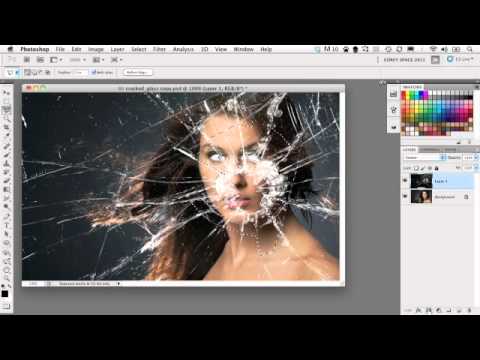 Dramatic Broken Glass Photoshop