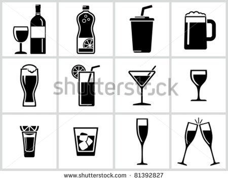 Drink Icon Black and White