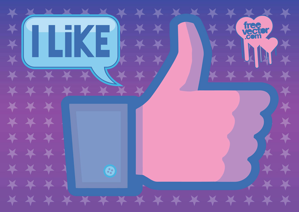 Facebook Like Vector Art