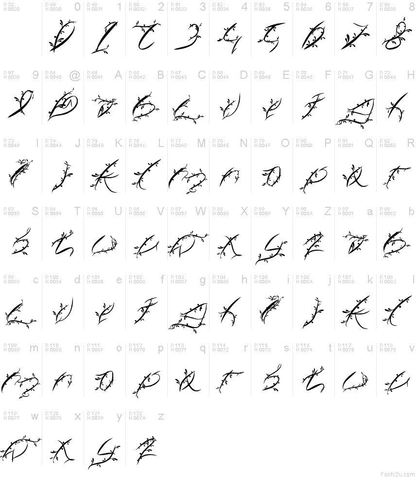 Fancy Celtic Font Alphabet