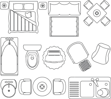 Floor Plan Furniture Symbols