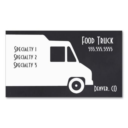 Food Truck Business Card Template Food Truck Business Card Template