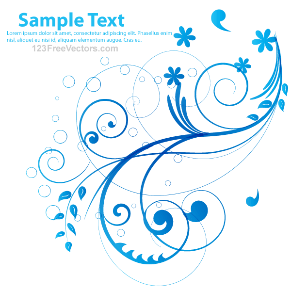 Free Blue Vector Flower