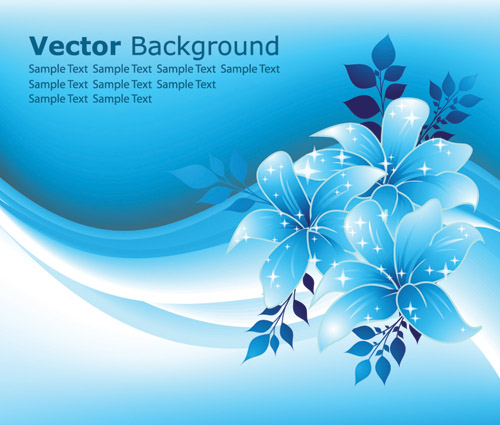 Free Blue Vector Flower