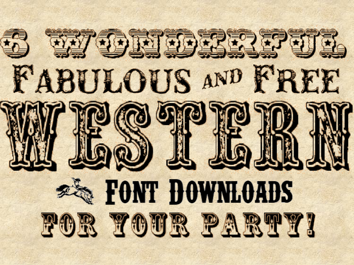 Free Cowboy Western Fonts Free Cowboy Western Fonts