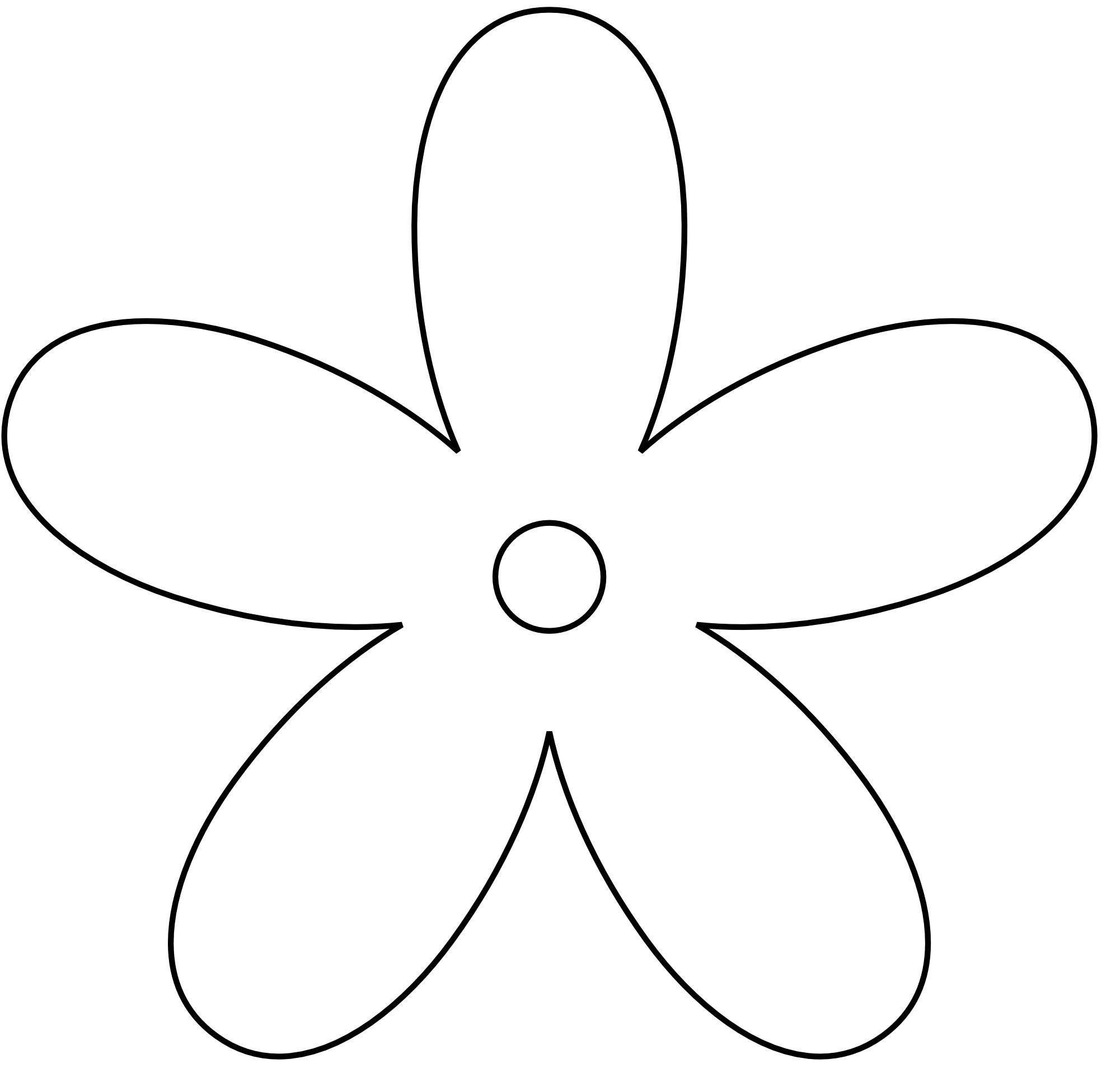 Free Flower Clip Art Black and White