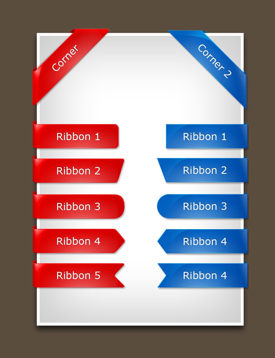 FREE Ribbon PSD Templates