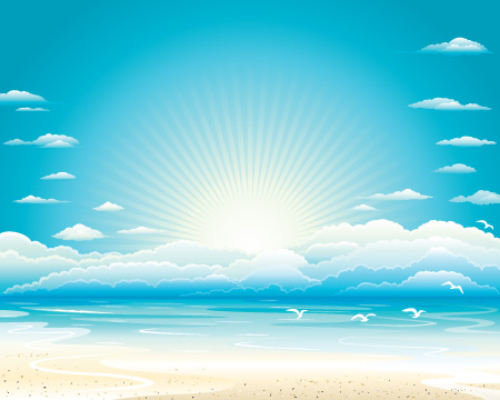 Free Vector Beach Scene