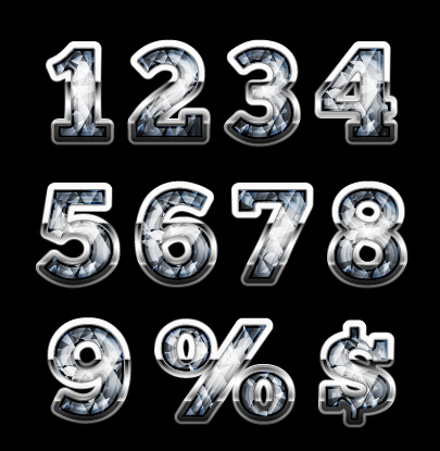 Free Vector Diamond Numbers