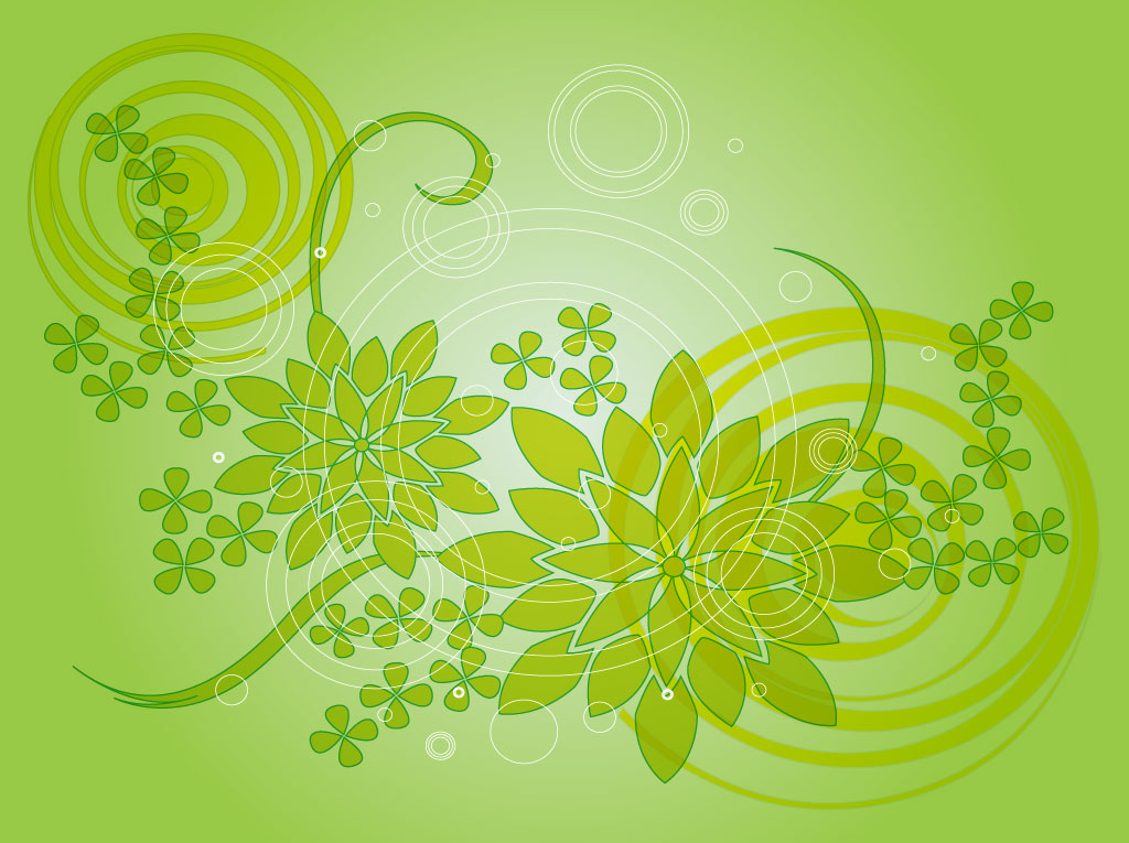 Free Vector Floral Backgrounds Green
