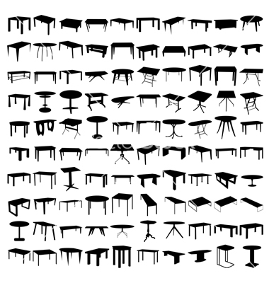 Free Vector Silhouettes Table