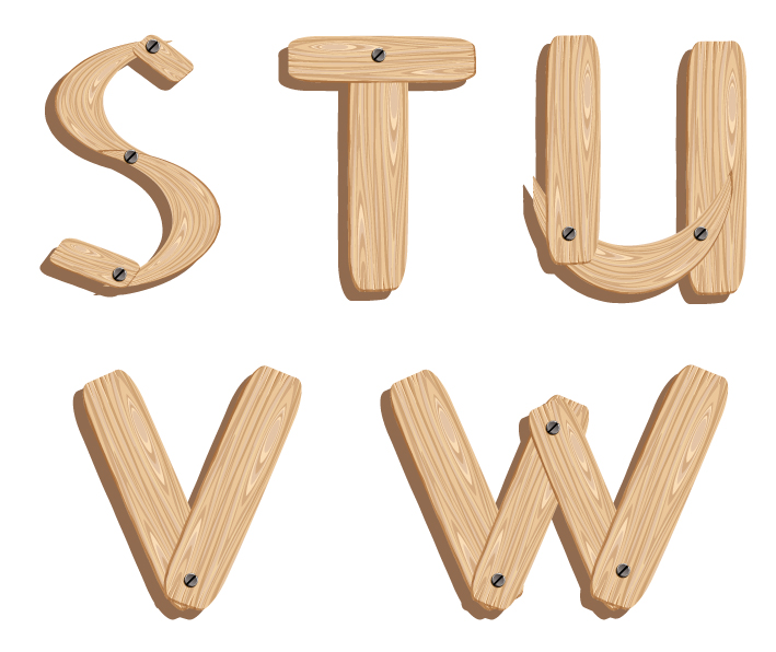 Free Wood Grain Letters Fonts