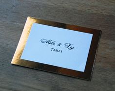 Gold Wedding Place Cards