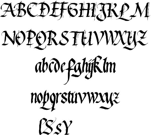 thin gothic fonts