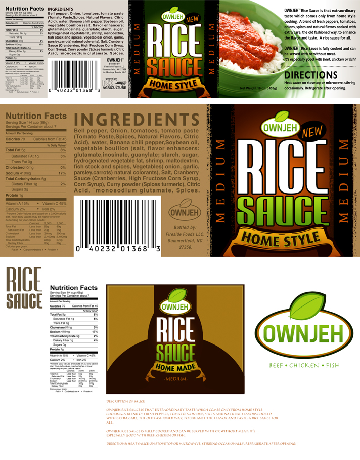 Graphic Design Food Label