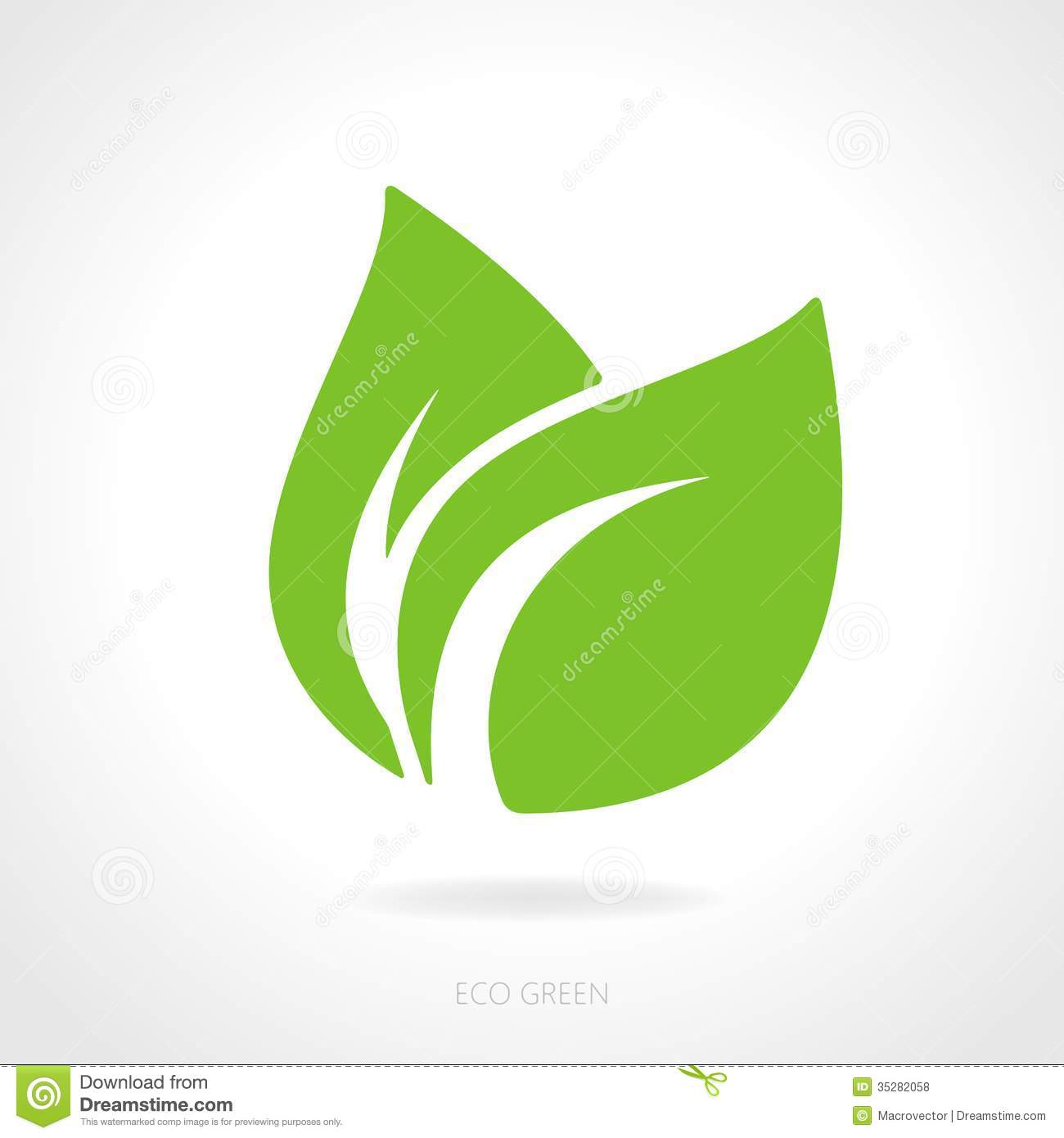 Green Eco-Leaf Vector Image