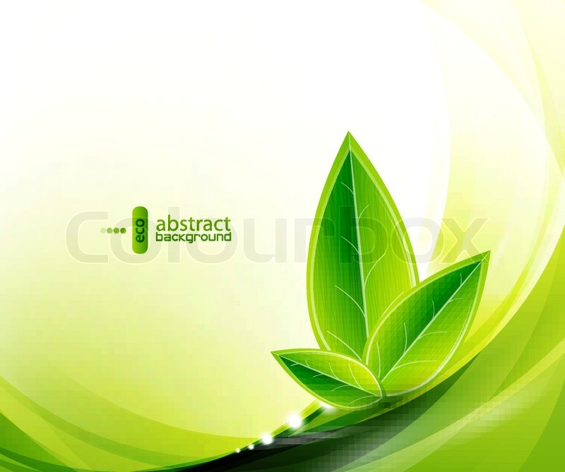 Green Eco-Leaf Vector Image