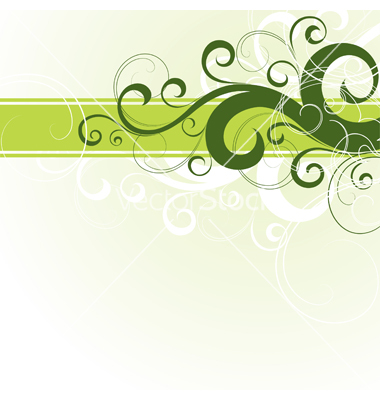 Green Floral Vector Design