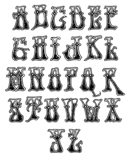 Hippie Font Letter