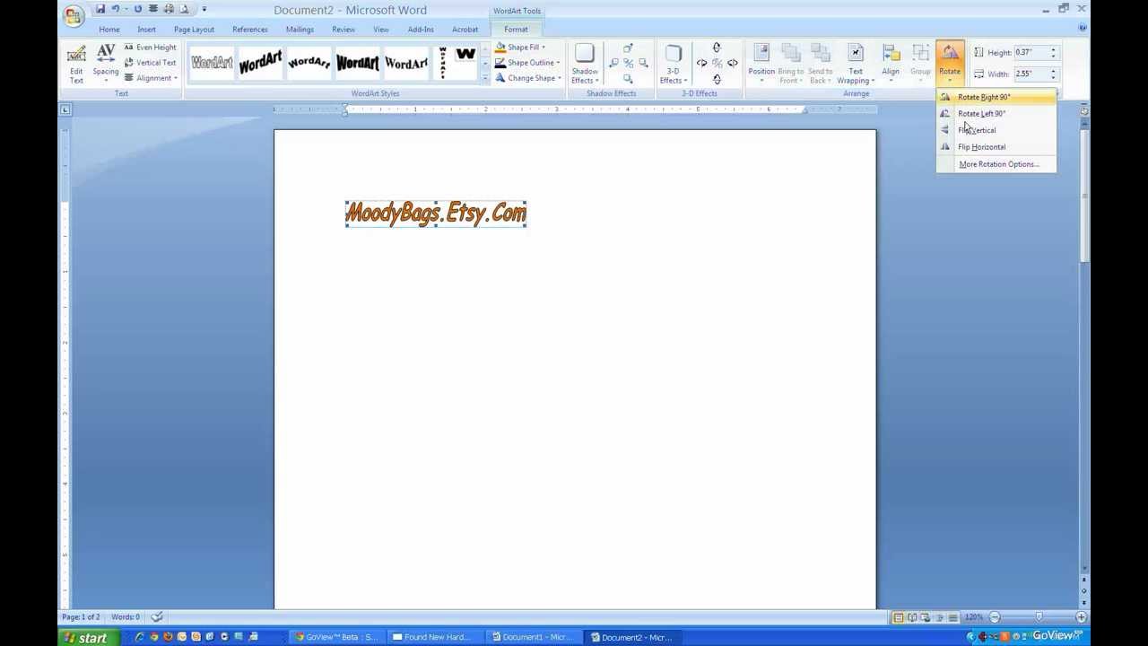 How to Flip Text in Microsoft Word Mirror