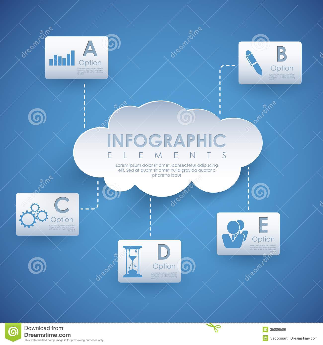 Illustration of Cloud Computing Graphic